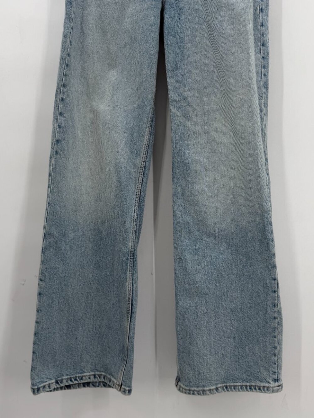 ZARA Denim Corset Jumpsuit Strapless Wide Leg Jeans Women’s XS Trendy Y2K - Picture 4 of 12